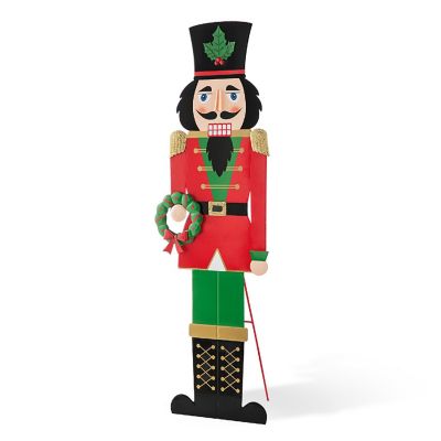 Glitzhome 60"H Metal Nutcracker Porch D&amp;#233;cor (KD) Image 1