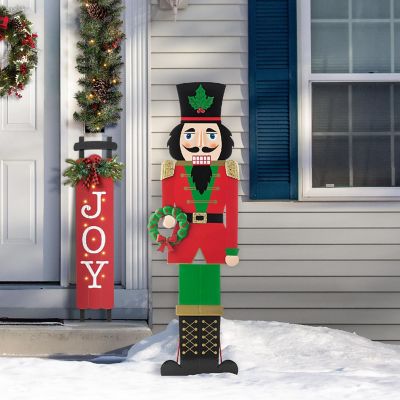 Glitzhome 60"H Metal Nutcracker Porch D&amp;#233;cor (KD) Image 2