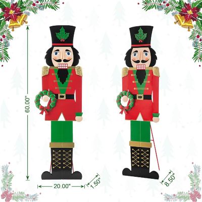 Glitzhome 60"H Metal Nutcracker Porch D&amp;#233;cor (KD) Image 3