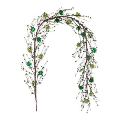 Glitzhome 72"L St. Patrick's Shamrock Garland Image 1