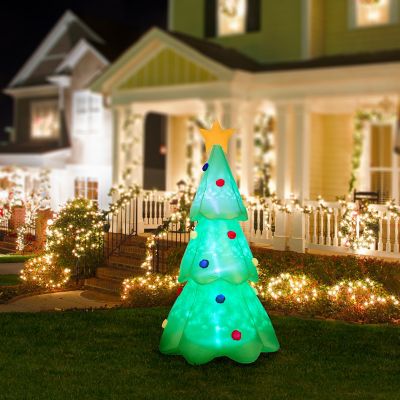Glitzhome 9FT Lighted Inflatable Christmas Tree Decor Image 2