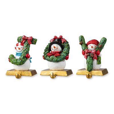 Glitzhome Set of 3 Resin JOY Stocking Holders Image 1