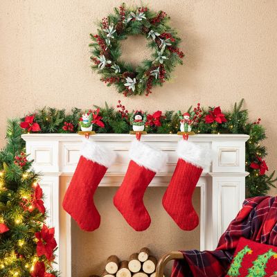 Glitzhome Set of 3 Resin JOY Stocking Holders Image 2