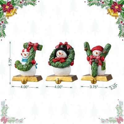 Glitzhome Set of 3 Resin JOY Stocking Holders Image 3