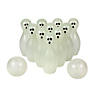 Glow-in-the-Dark Halloween Ghost Pin Plastic Bowling Game Image 1