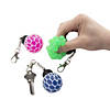 Glow-in-the-Dark Mesh-Covered Squeeze Ball Backpack Clips - 12 Pc. Image 1
