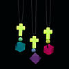 Glow-in-the-Dark Religious Be the Light Sensory Necklaces - 12 Pc. Image 1