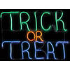 Glowing Neon LED Trick or Treat Sign Image 1