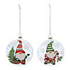 Gnome Ball Ornament (Set Of 12) 4"D Glass Image 1