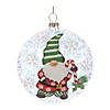 Gnome Ball Ornament (Set Of 12) 4"D Glass Image 3