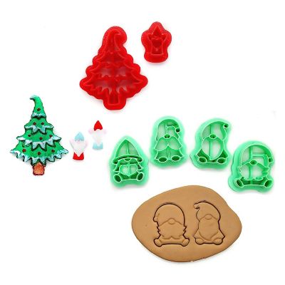 Gnome Clay Cutters - 4 Styles and Christmas Tree with Tiny Gnome Image 1