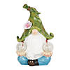 Gnome Meditating Solar Statue Image 1