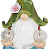 Gnome Meditating Solar Statue Image 2