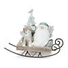 Gnome On Sled (Set Of 2) 5"H Resin Image 1