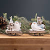 Gnome On Sled (Set Of 2) 5"H Resin Image 3