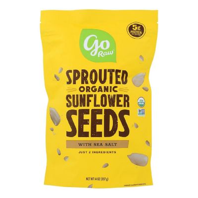 Go Raw Sprouted Seeds, Sunflower With Celtic Sea Salt  - Case of 6 - 14 OZ Image 1