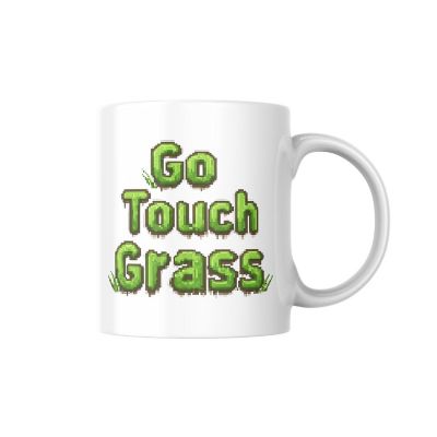 Go Touch Grass Mug by Dancing Littles Jungle Image 1