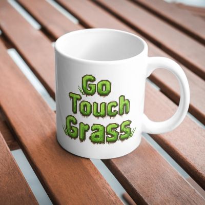 Go Touch Grass Mug by Dancing Littles Jungle Image 2