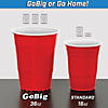 GoBig 36oz Giant Red Party Cups 50 PACK - Holds Twice as Much as Standard Party Cups | Includes 4 XL Pong Balls Image 2