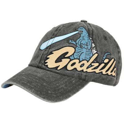 Godzilla Embroidered Pigment Dyed Adjustable Dad Hat Image 1
