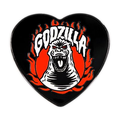 Godzilla Heart-Shaped Enamel Pin Image 1