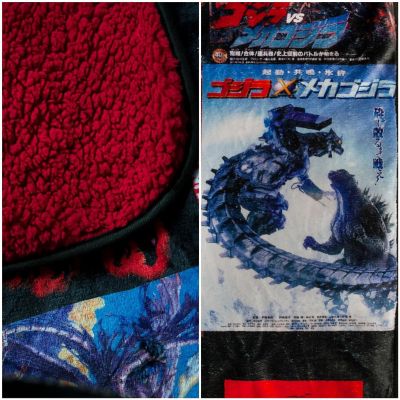 Godzilla Movie Poster Oversized Fleece Throw Blanket  76 x 54 Inches Image 2