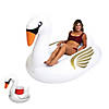 GoFloats Giant Inflatable Swan Pool Float And Drink Float Image 1