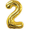 Gold 2 Shaped Number 34" Mylar Balloon Image 1