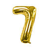Gold 7 Shaped Number 34" Mylar Balloon Image 1