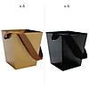 Gold & Black Cardboard Buckets with Ribbon Handle Kit - 12 Pc. Image 1