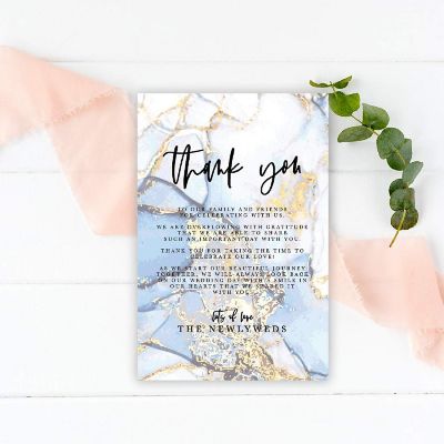 Gold Blue Agate TY Card 4x6IN 56PC Image 2