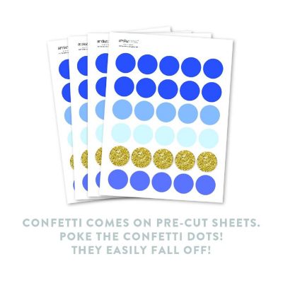 Gold Blue Confetti 180-Pack Image 1