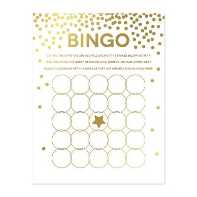 Gold Confetti Bingo Game 20pk Image 1