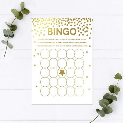 Gold Confetti Bingo Game 20pk Image 1