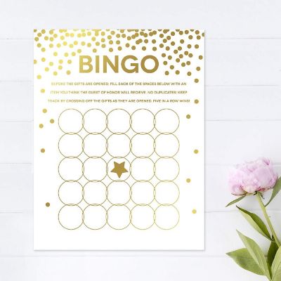 Gold Confetti Bingo Game 20pk Image 3
