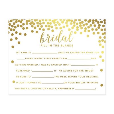 Gold Confetti Bridal Fill Bla 20pk Image 1