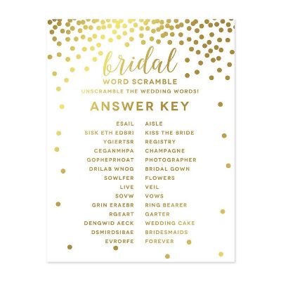 Gold Confetti Bridal Scramble 20pk Image 1