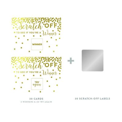 Gold Confetti Game Scratch Sc 30pk Image 1