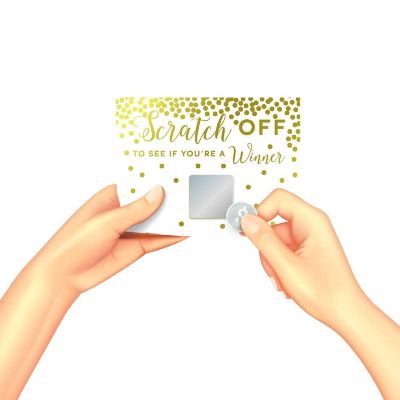 Gold Confetti Game Scratch Sc 30pk Image 2