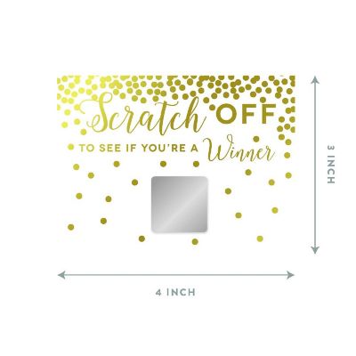 Gold Confetti Game Scratch Sc 30pk Image 3
