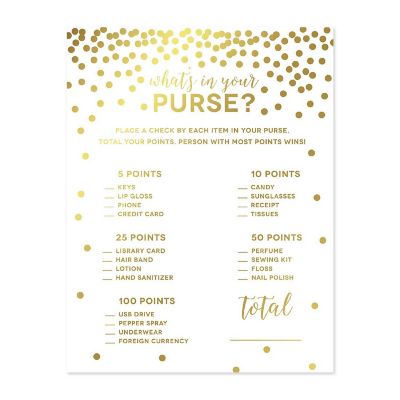 Gold Confetti Purse Game 20pk Image 1