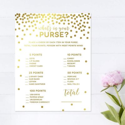 Gold Confetti Purse Game 20pk Image 3