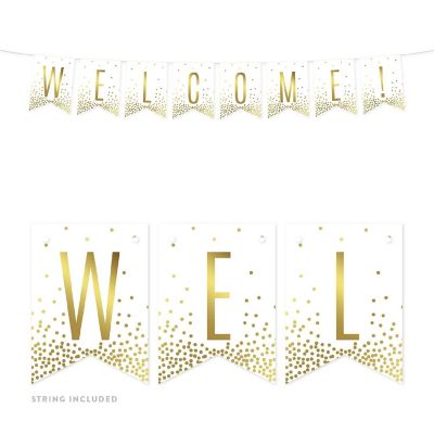 Gold Confetti Welcome - 4 x 5.5 Inch Image 1