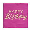 Gold Foil Happy Birthday Luncheon Napkins - 16 Pc. Image 1
