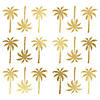 Gold foil palm tree peel and stick wall decals Image 1