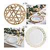 Gold Geometric Charger & Dinner Plate Kit for 24 Guests Image 1