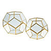Gold Geometric Terrarium Candle Holders - 2 Pc. Image 1