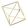 Gold Geometric Triangular Centerpiece Decorations - 3 Pc. Image 1
