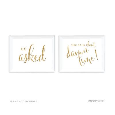 Gold Glitter About Damn Time Sign Image 1