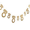 Gold Glitter Diamond Ring Garland Image 1